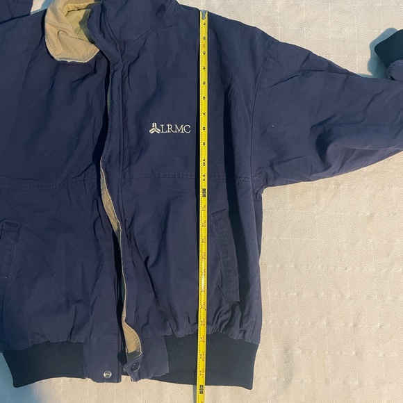 Holloway Men's Navy and Tan Bomber Jacket size M worn in great condition - Picture 10 of 15